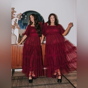 One Loved Babe Tulle Maxi Dress